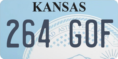KS license plate 264GOF