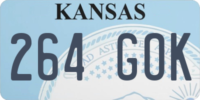 KS license plate 264GOK
