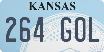 KS license plate 264GOL
