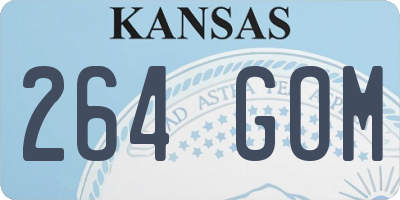 KS license plate 264GOM