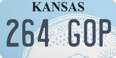 KS license plate 264GOP
