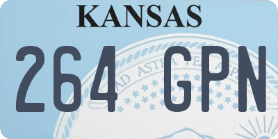 KS license plate 264GPN