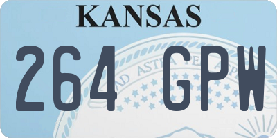 KS license plate 264GPW