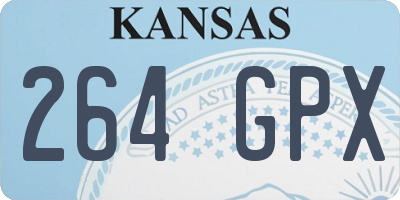 KS license plate 264GPX