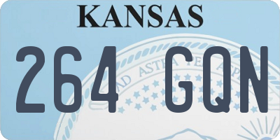 KS license plate 264GQN