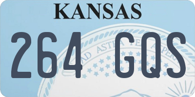 KS license plate 264GQS