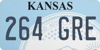 KS license plate 264GRE