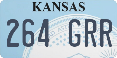 KS license plate 264GRR