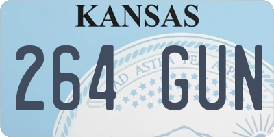 KS license plate 264GUN