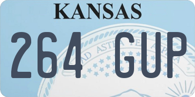 KS license plate 264GUP