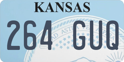 KS license plate 264GUQ