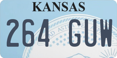 KS license plate 264GUW
