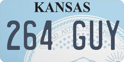 KS license plate 264GUY