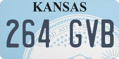 KS license plate 264GVB