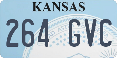 KS license plate 264GVC