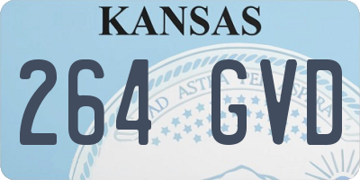 KS license plate 264GVD