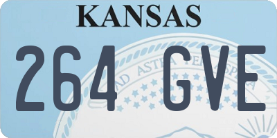 KS license plate 264GVE