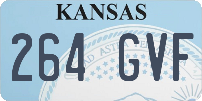 KS license plate 264GVF