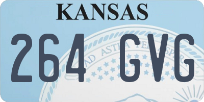 KS license plate 264GVG