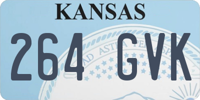 KS license plate 264GVK
