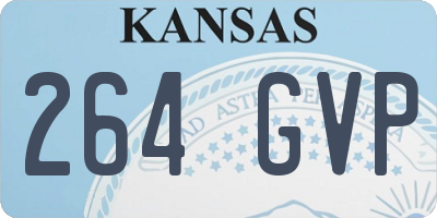KS license plate 264GVP