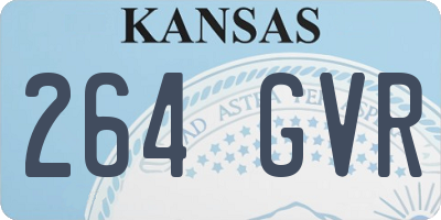 KS license plate 264GVR