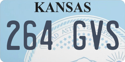 KS license plate 264GVS