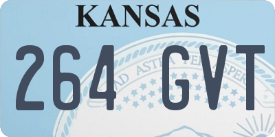 KS license plate 264GVT