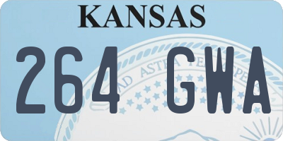KS license plate 264GWA