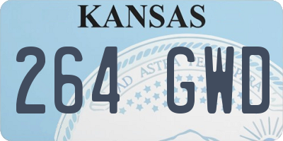 KS license plate 264GWD