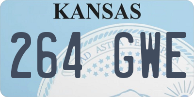 KS license plate 264GWE