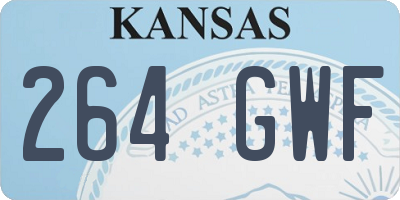 KS license plate 264GWF