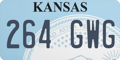 KS license plate 264GWG