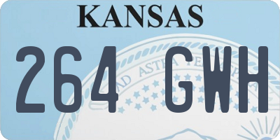 KS license plate 264GWH
