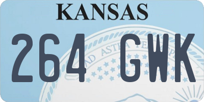 KS license plate 264GWK