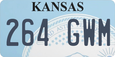KS license plate 264GWM