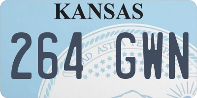 KS license plate 264GWN