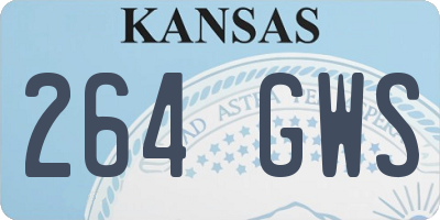 KS license plate 264GWS