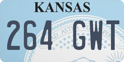 KS license plate 264GWT