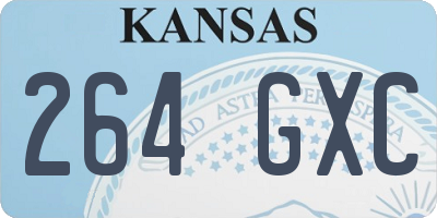 KS license plate 264GXC