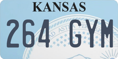 KS license plate 264GYM