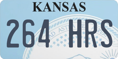 KS license plate 264HRS