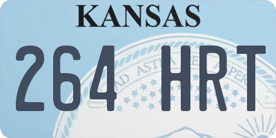 KS license plate 264HRT