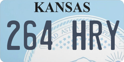 KS license plate 264HRY