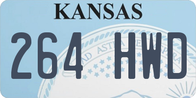 KS license plate 264HWD