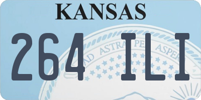 KS license plate 264ILI