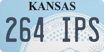 KS license plate 264IPS