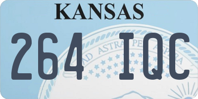 KS license plate 264IQC