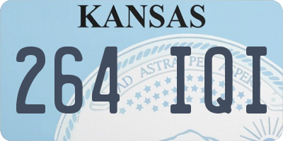 KS license plate 264IQI