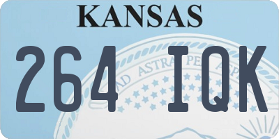 KS license plate 264IQK